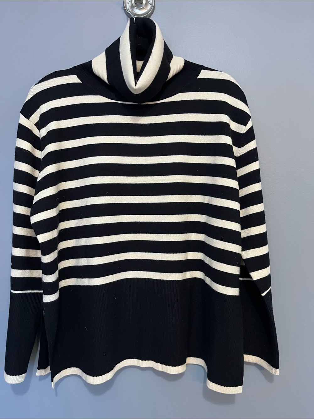 Black & ivory striped sweater